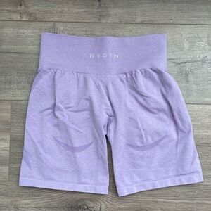NVGTN Lavender High-Waisted seamless workout gym Shorts